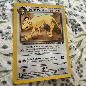 Pokemon Dark Persian Card with Yellow Border